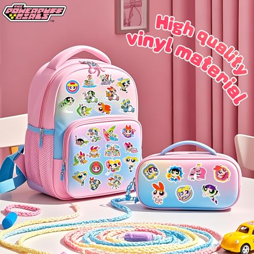 OtRainbow 100-Piece Powerpuff Girls Sticker Pack – Blossom, Bubbles, Buttercup Official Vinyl Decals
