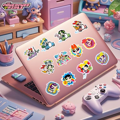 OtRainbow 100-Piece Powerpuff Girls Sticker Pack – Blossom, Bubbles, Buttercup Official Vinyl Decals
