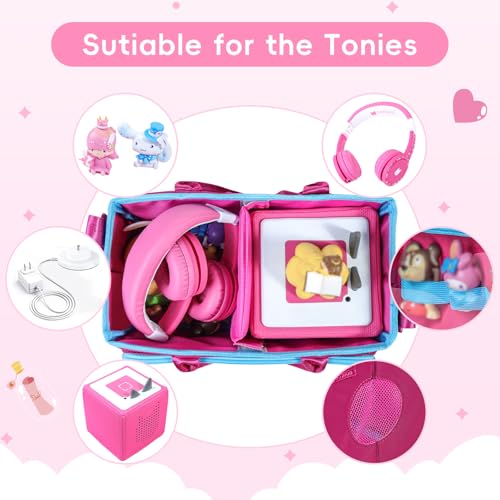 Ottkids Purple Toniebox Carrying Case with Shoulder Strap – Travel Organizer for Tonie Figures and Accessories