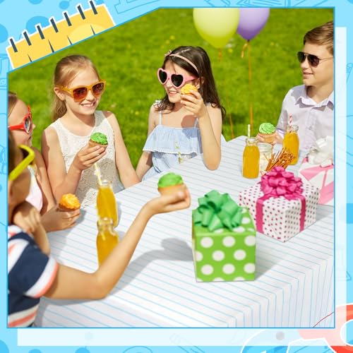 Oudain 4-Pack Notebook Themed Disposable Tablecloths 54x108 Inches Plastic Rectangular Table Covers for School Party Decorations