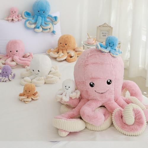 OUKEYI 15.7" Purple Octopus Plush – Soft Huggable Stuffed Animal Doll for Kids, Girls, Boys