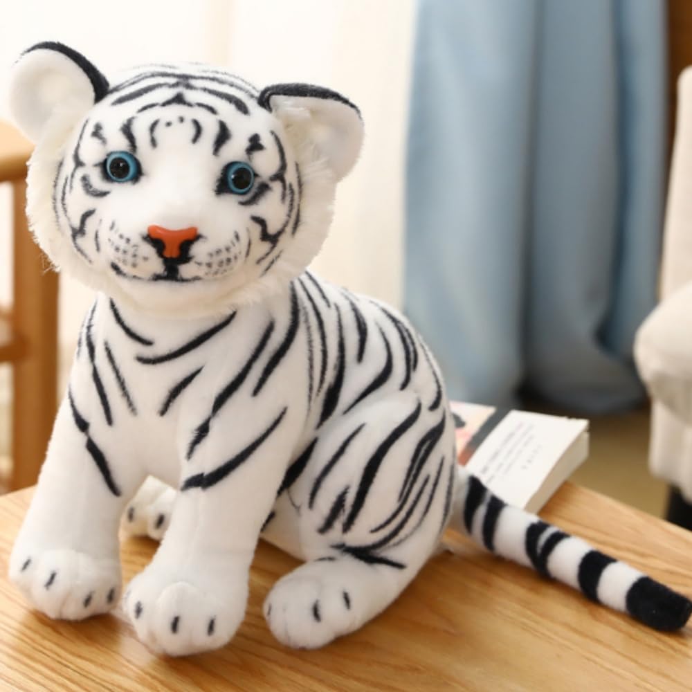 OUKEYI 9-inch Tiger Plush Toy – Soft Stuffed Animal for Kids, Realistic Design
