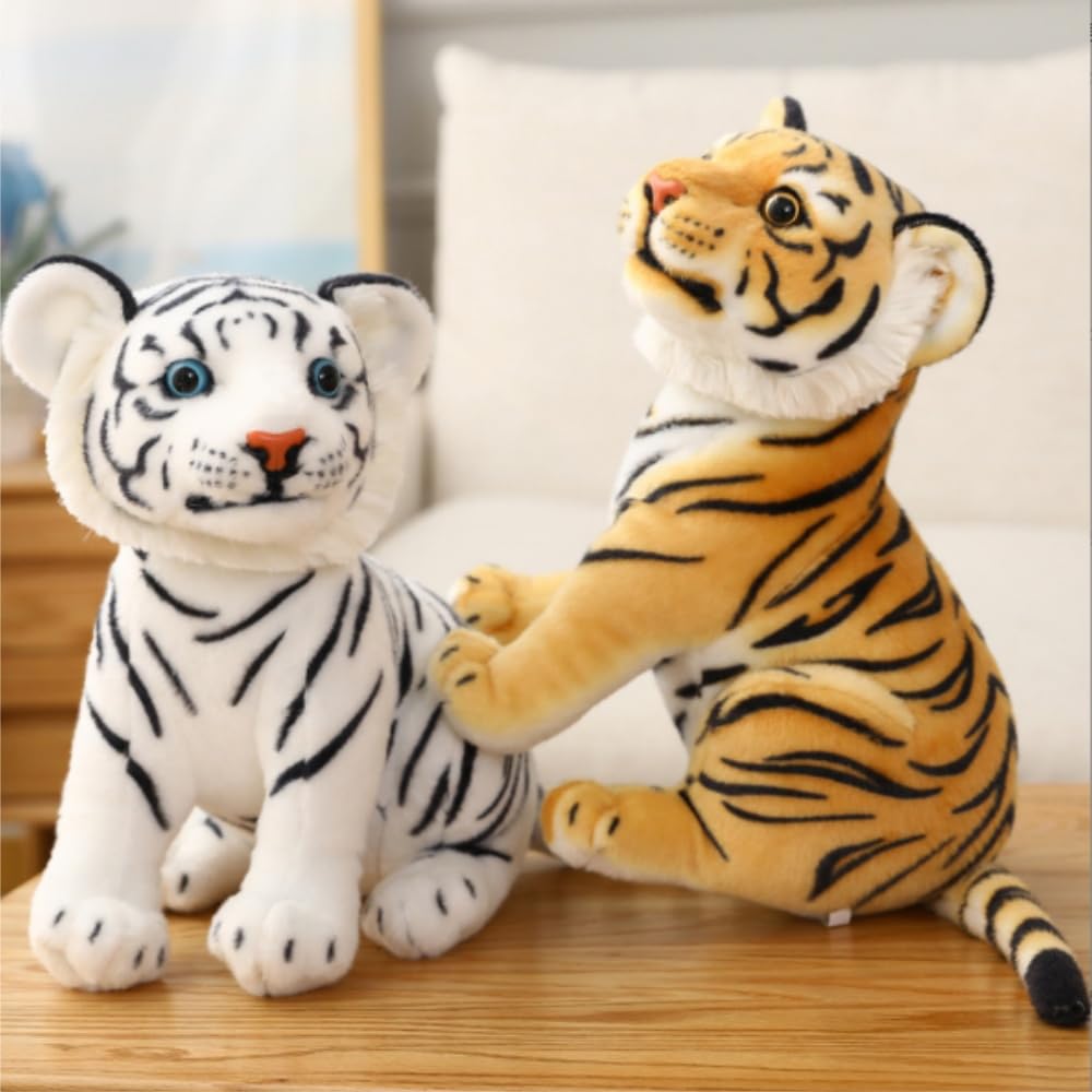 OUKEYI 9-inch Tiger Plush Toy – Soft Stuffed Animal for Kids, Realistic Design