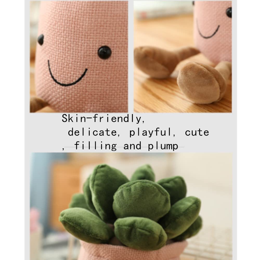 OUKEYI 9.8-Inch Succulent Plush Toy – Soft Potted Plant Pillow for Decoration or Gift