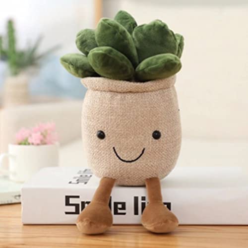 OUKEYI 9.8-Inch Succulent Plush Toy – Soft Potted Plant Pillow for Decoration or Gift