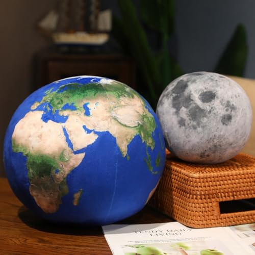 OUKEYI Moon Plush Pillow 10.6 Inch - Soft Stuffed Toy for Space Learning