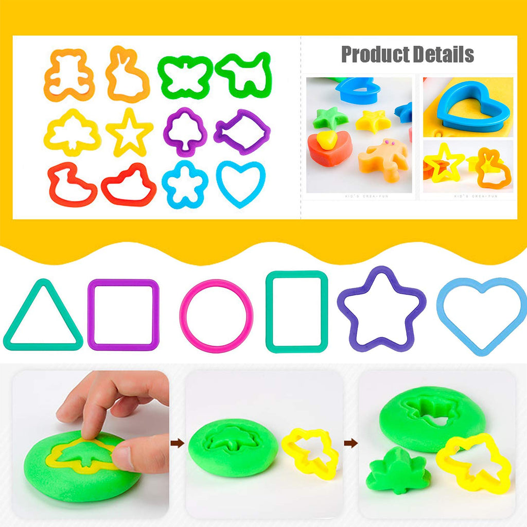 Oun Nana 32-Piece Dough Tool Set for Kids – Molds, Rollers, Cutters & Scissors for Creative Play
