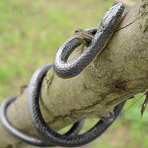 Outee 7-Pack Lifelike Rubber Snakes - 3 Sizes Up to 47.2 Inches - Fake Snake Props for Garden Deterrent, Pranks & Party Decor