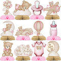 Outego Pink Bear Party Centerpiece Set - 12 Teddy Bear Table Toppers for Kids' Birthday & Baby Shower Decorations