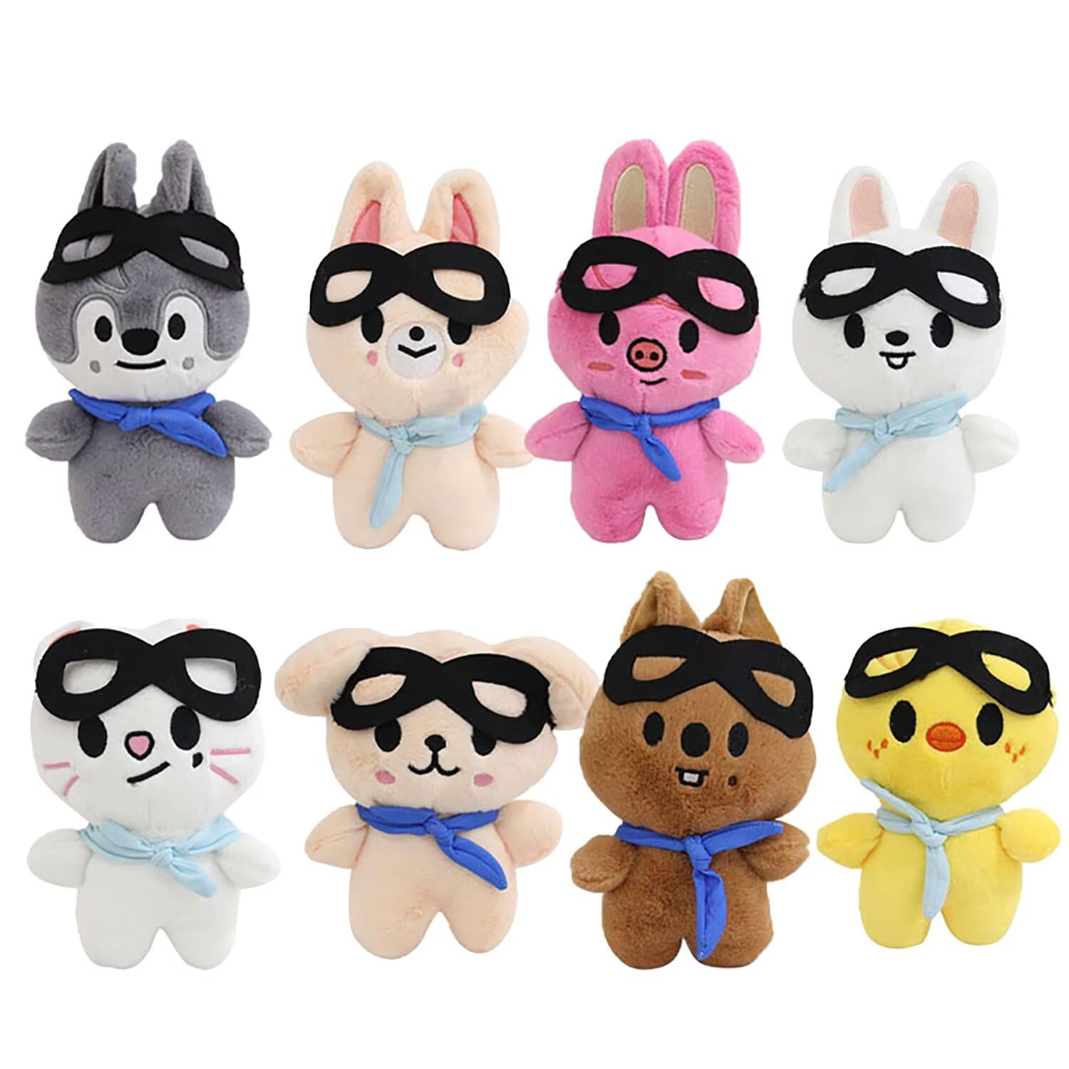 Outofgas SKZ Dwaekki Pilot Plush Toy – 12cm 3rd Fan Meeting Doll with Sunglasses & Beanie Eyes for STAY