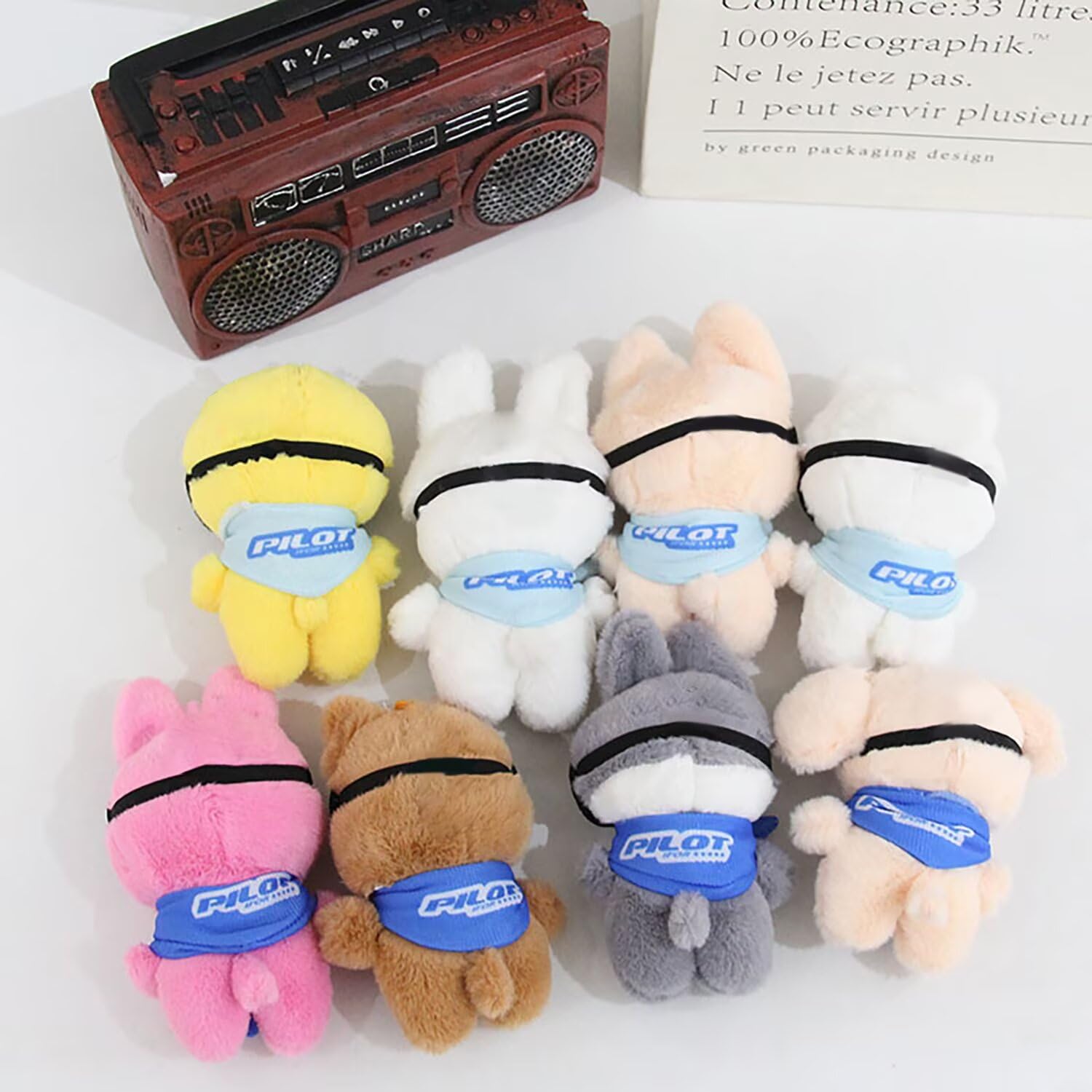 Outofgas SKZ Dwaekki Pilot Plush Toy – 12cm 3rd Fan Meeting Doll with Sunglasses & Beanie Eyes for STAY