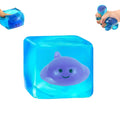 Ovemru Devil Fish Blue Slow-Rising Squishy Stress Cube with Glow-in-Dark Manta Ray - 5.5cm Maltose Filled Fidget Toy