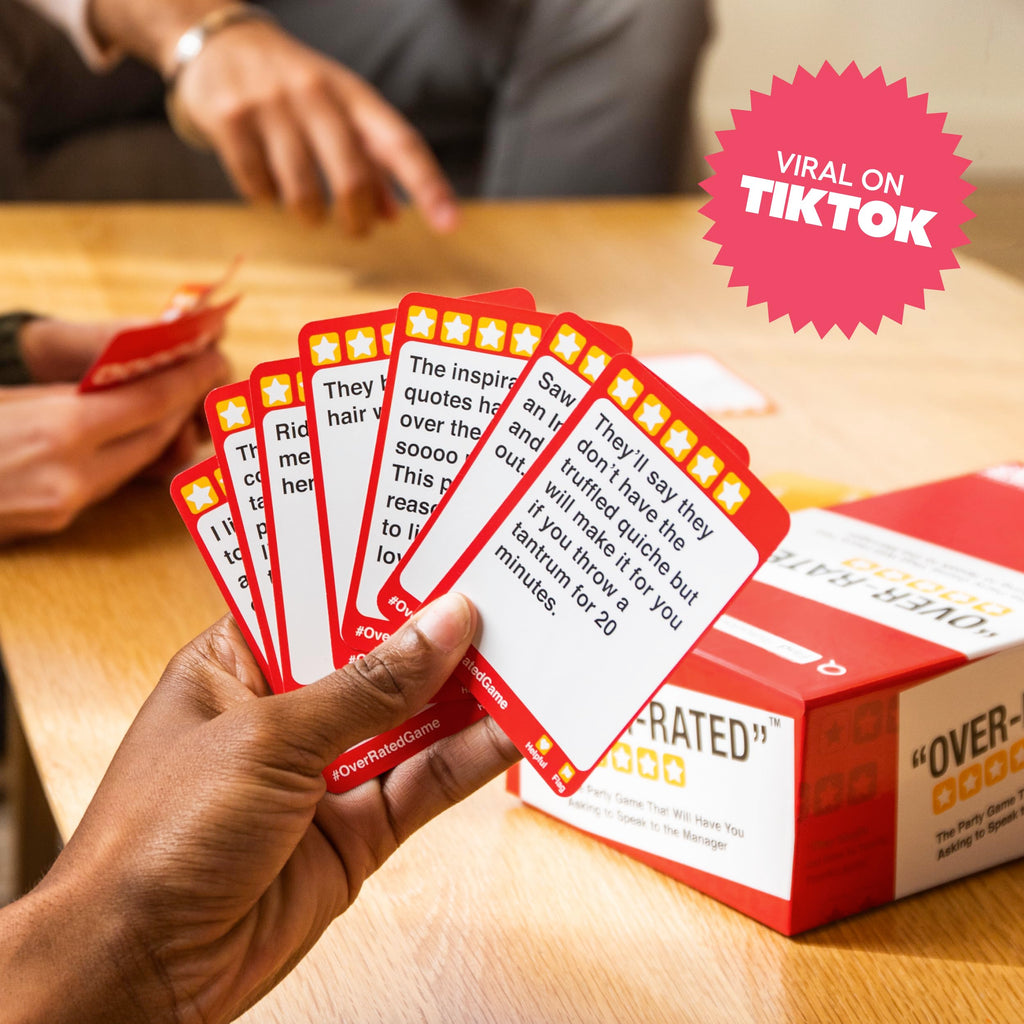 Over-Rated: The Game of Ridiculous Reviews – Adult Party Card Game