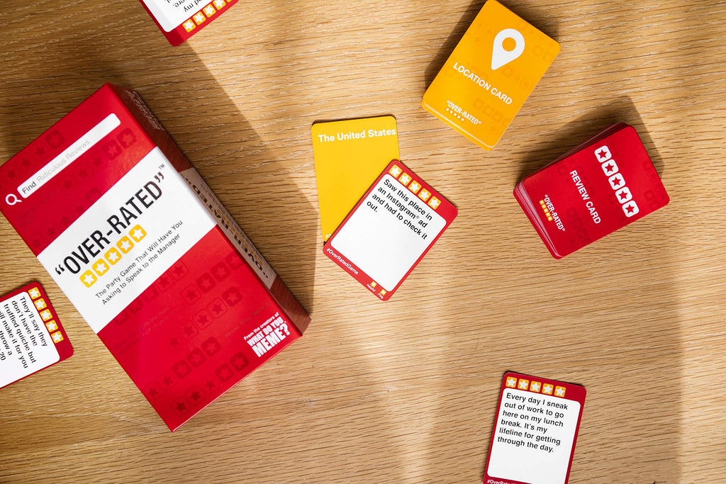 Over-Rated: The Game of Ridiculous Reviews – Adult Party Card Game