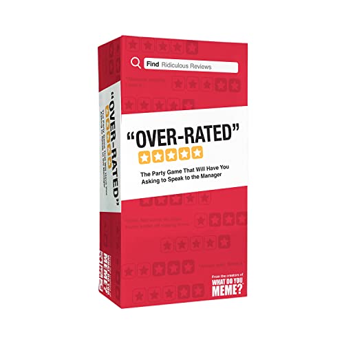 Over-Rated: The Game of Ridiculous Reviews – Adult Party Card Game