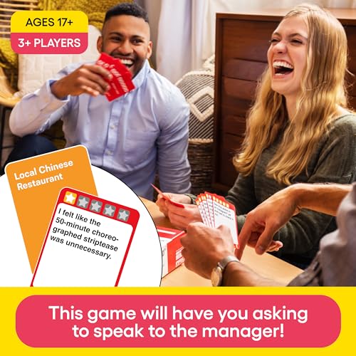 Over-Rated: The Game of Ridiculous Reviews – Adult Party Card Game