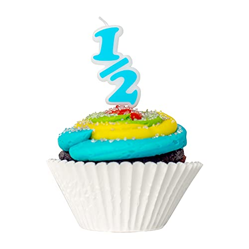 Over The Line Half Birthday Party Pack – Blue Theme with Candle, Balloons, Hat & Banners