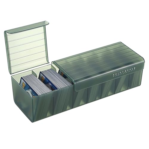 OwnMy Plastic Card Storage Box - Green, Holds 300+ Cards with Dividers