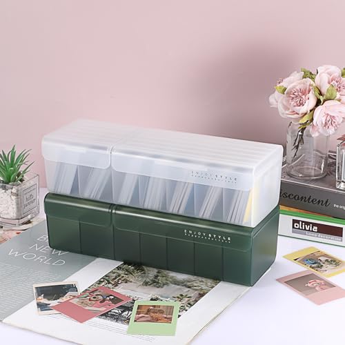OwnMy White Plastic Trading Card Storage Box with Fixed Dividers, Holds 300+ Cards