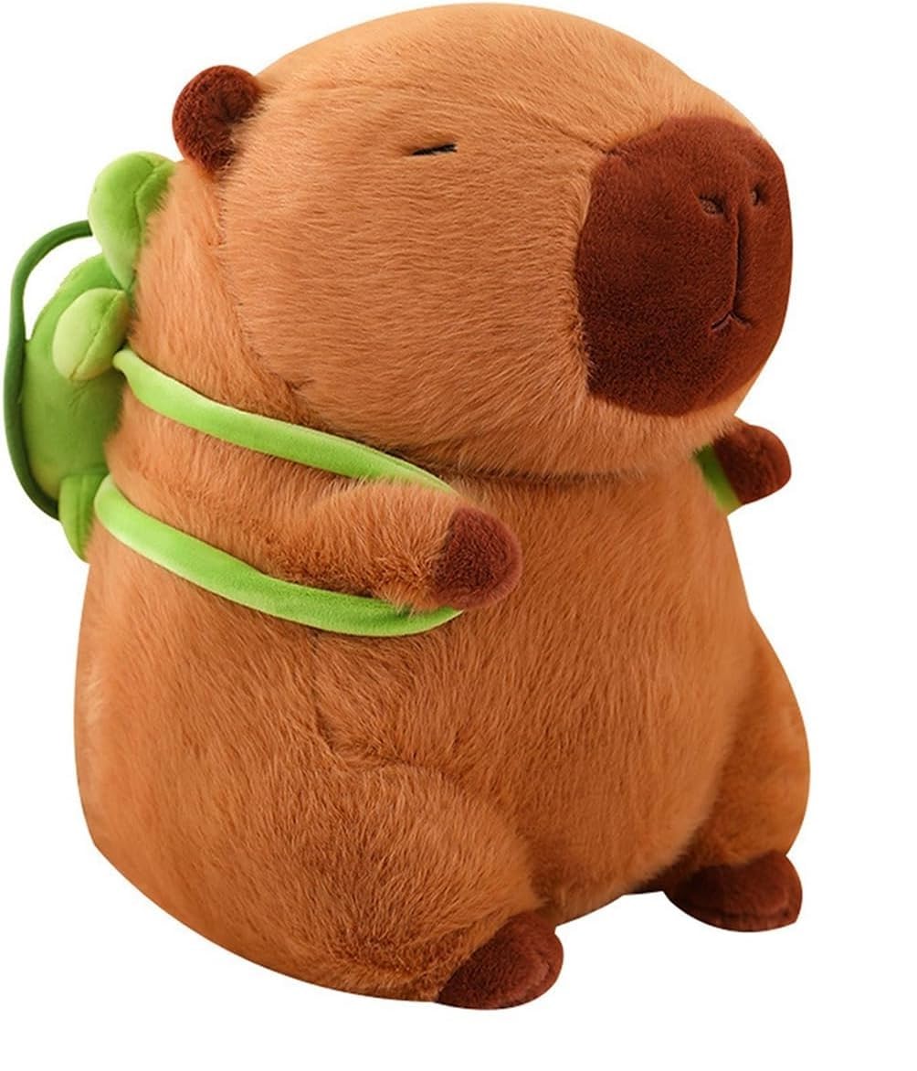 OZIF 10-Inch Capybara Plush with Turtle Backpack - Soft Stuffed Animal Toy for Kids
