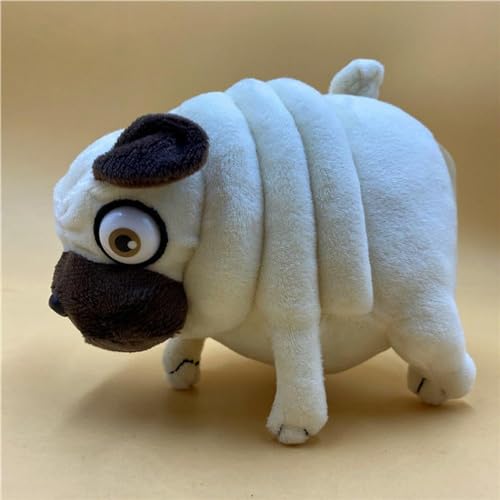 OZIF Cute Pug Plush Stuffed Animal in Costume - 7 Inch Soft Plushie with Hanging Chain, Washable Dog Toy for Kids and Collectors