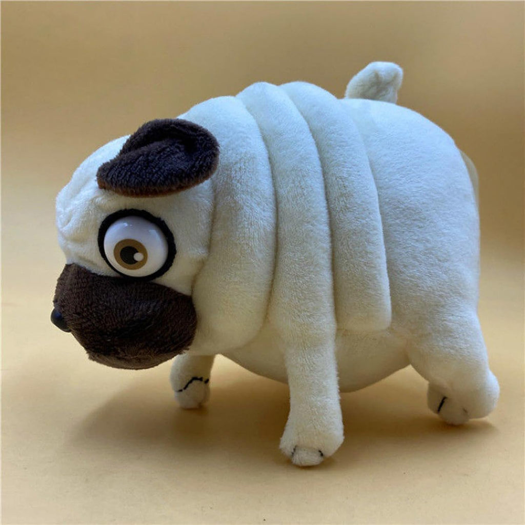 OZIF Cute Pug Plush Stuffed Animal in Costume - 7 Inch Soft Plushie with Hanging Chain, Washable Dog Toy for Kids and Collectors