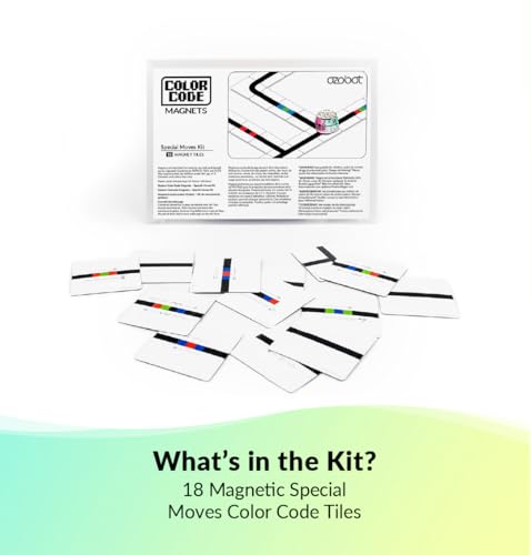 Ozobot Color Code Magnets Special Moves Kit - 18 Tile Coding Set for Kids Ages 3+