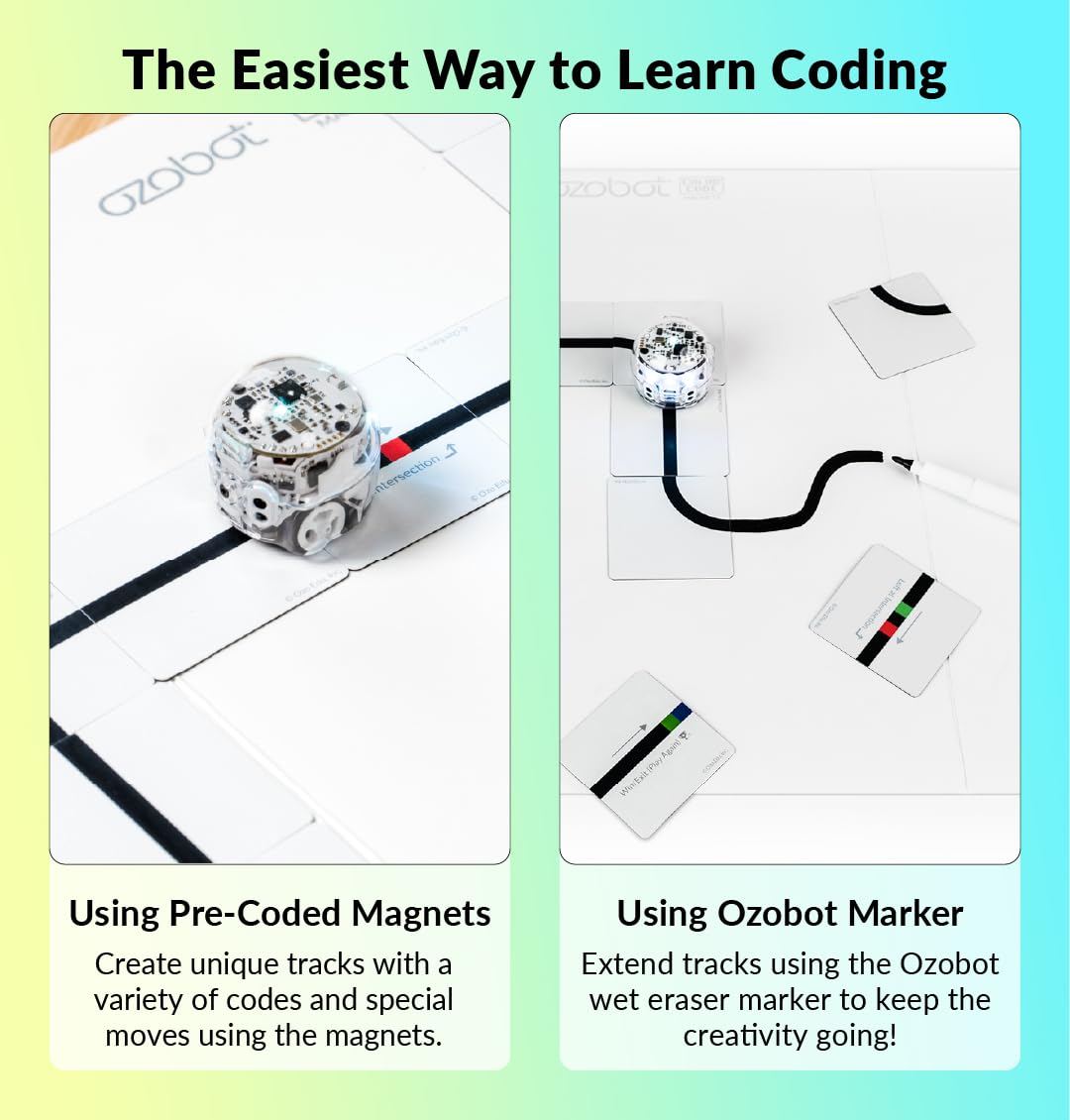 Ozobot Color Code Magnets Special Moves Kit - 18 Tile Coding Set for Kids Ages 3+