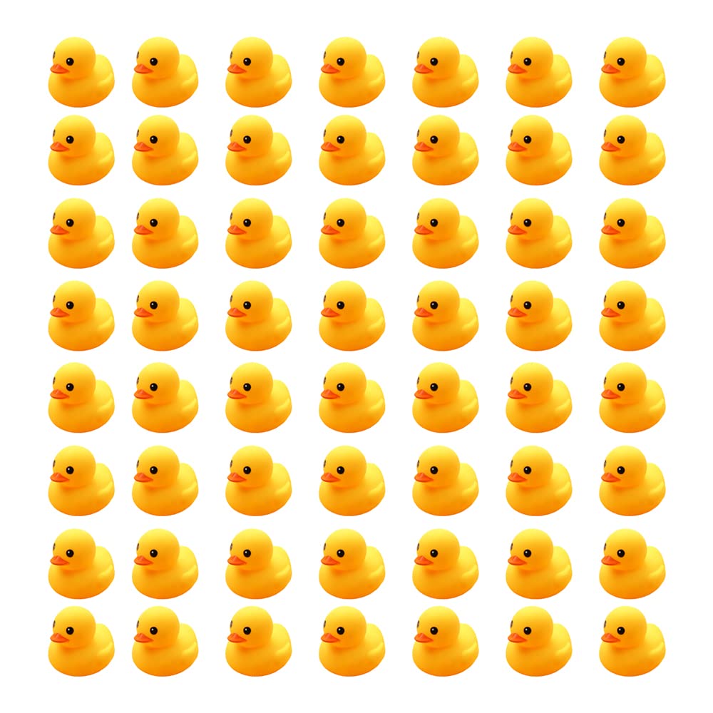 Pack of 50 Mini Rubber Ducks – Squeaky Floating Bath Toys for Toddlers, Party Favors & Baby Shower Decor (1.6-Inch)