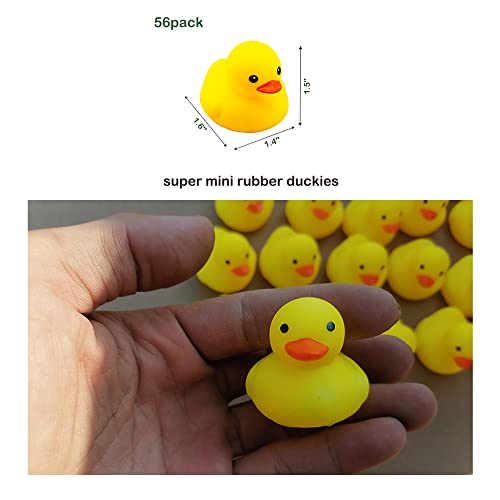 Pack of 50 Mini Rubber Ducks – Squeaky Floating Bath Toys for Toddlers, Party Favors & Baby Shower Decor (1.6-Inch)