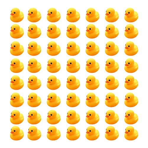 Pack of 50 Mini Rubber Ducks – Squeaky Floating Bath Toys for Toddlers, Party Favors & Baby Shower Decor (1.6-Inch)