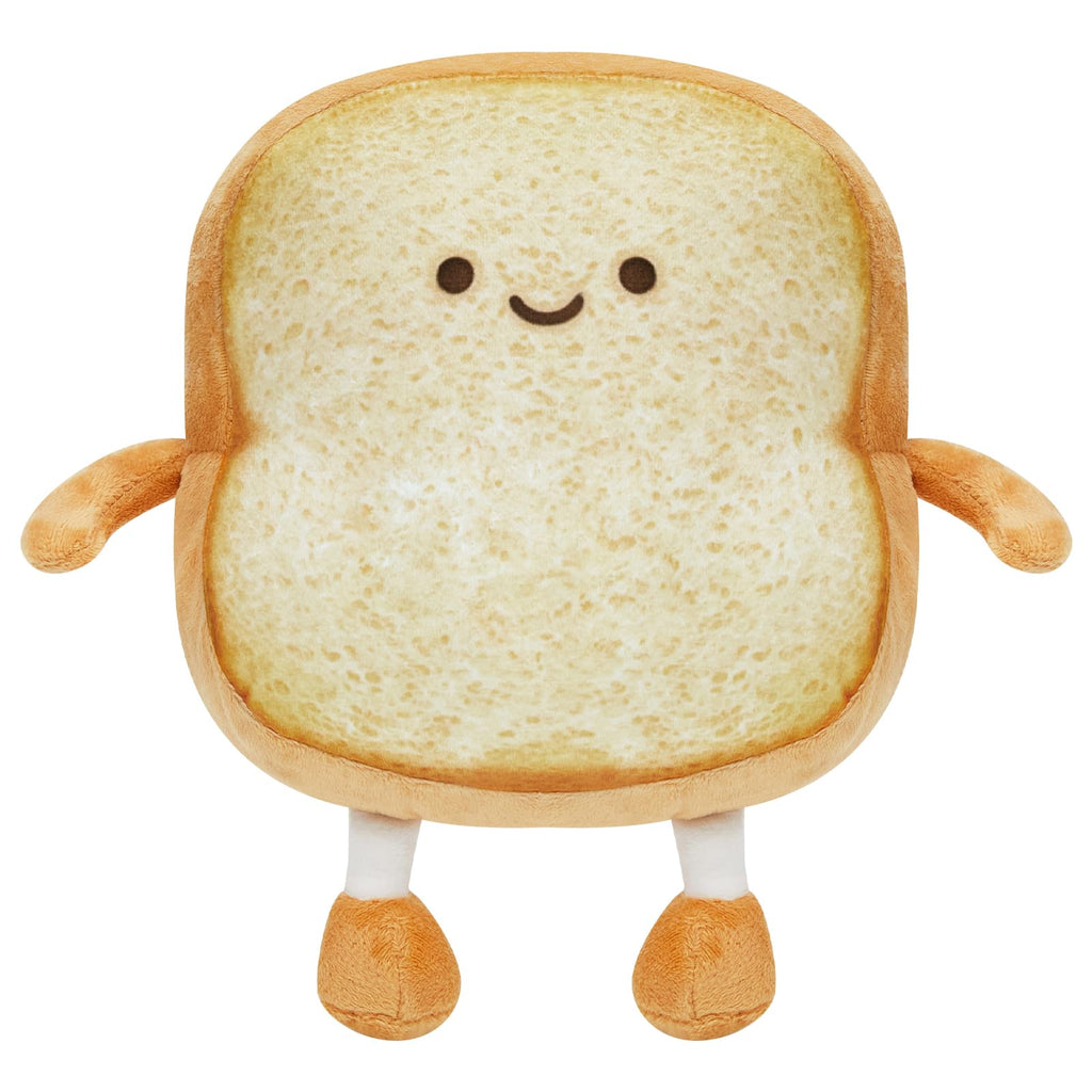 Pacreck Toast Bread Plush Pillow – 7-Inch Cute Bear Face Stuffed Toy for Kids and Adults