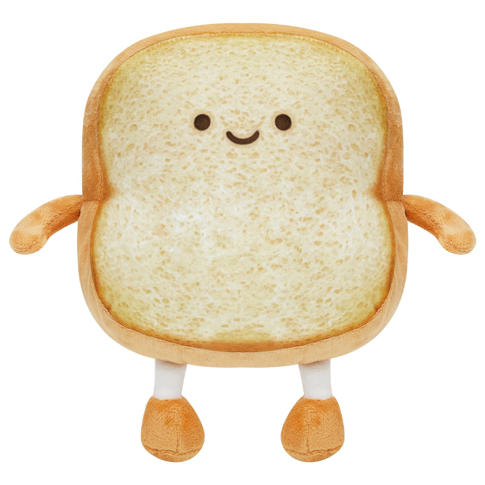 Pacreck Toast Bread Plush Pillow – 7-Inch Cute Bear Face Stuffed Toy for Kids and Adults