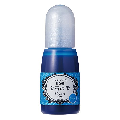 Padico Cyan Resin Colorant - 0.3 fl oz (10 ml) UV Resin Dye - Gemstone Droplets