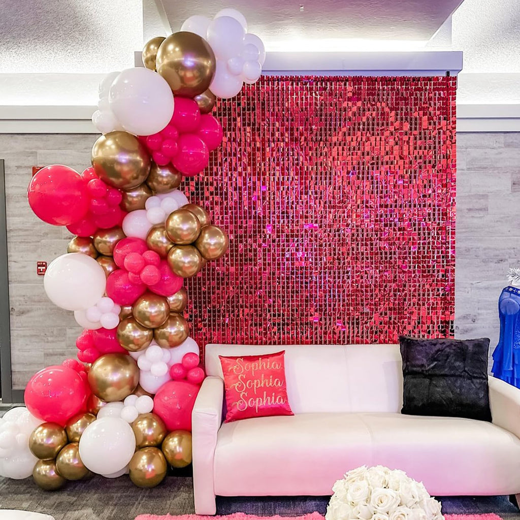 Paeyeq Pink and Gold Balloons 60 Pack – 12 Inch Latex Balloons for Birthday, Wedding, Baby Shower Decorations