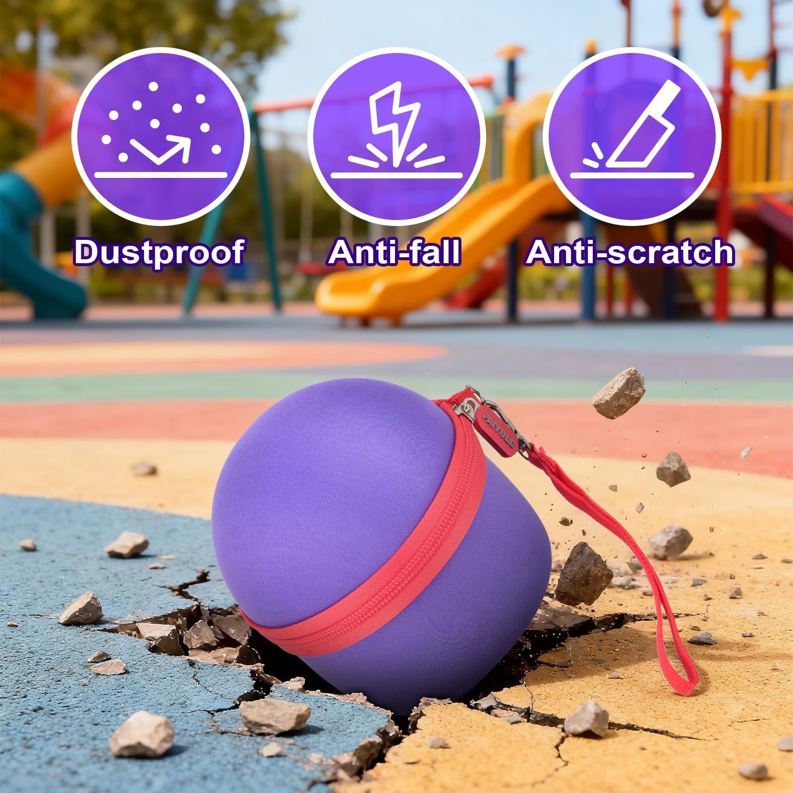 PAIYULE Protective EVA Storage Case for Bitzee Hamster Ball – Shockproof Travel Bag for Digital Pet and Stand (Case Only)