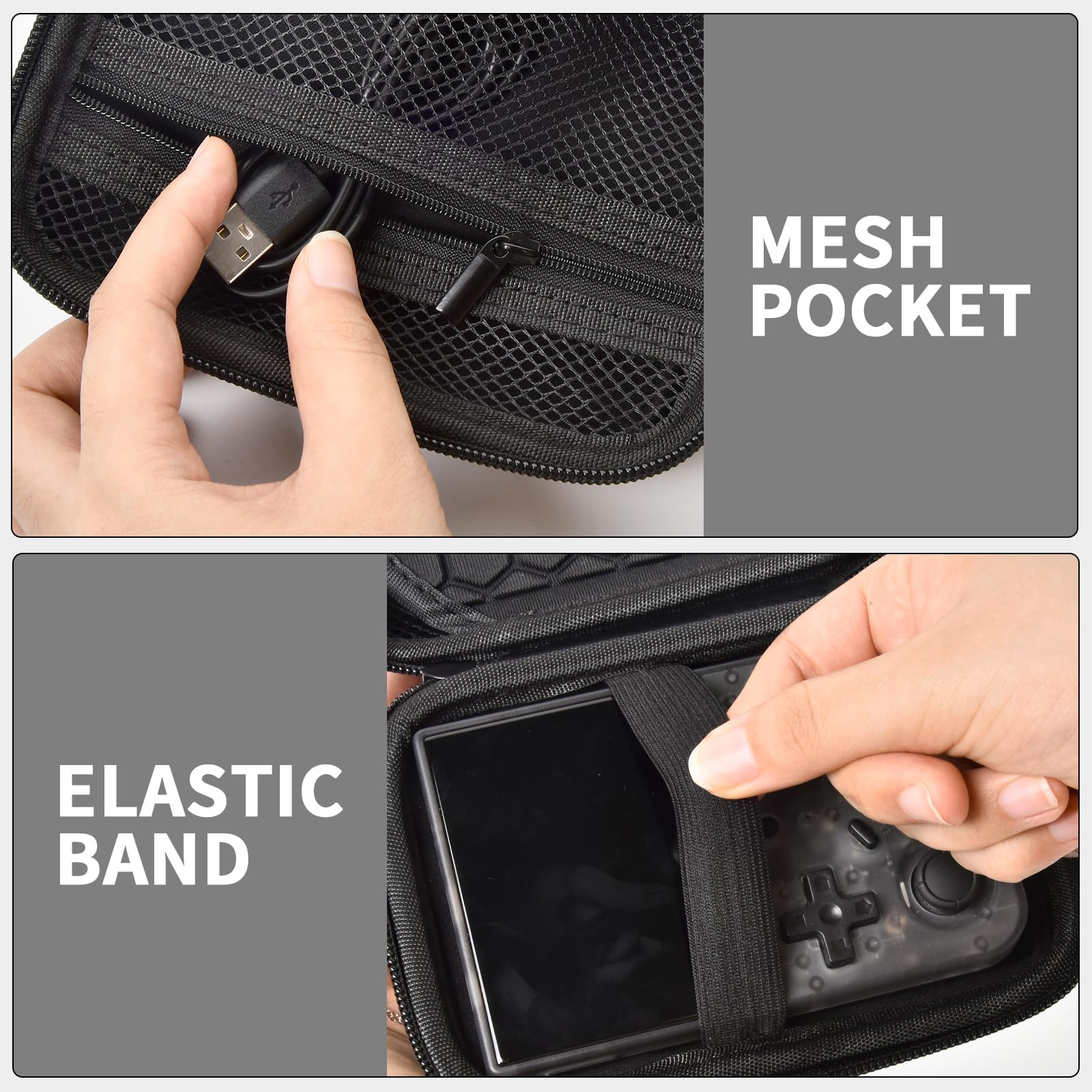 PAIYULE Travel Case for R36S / RG353V / RG353VS / Game Boy Retro Handheld Console Storage Bag