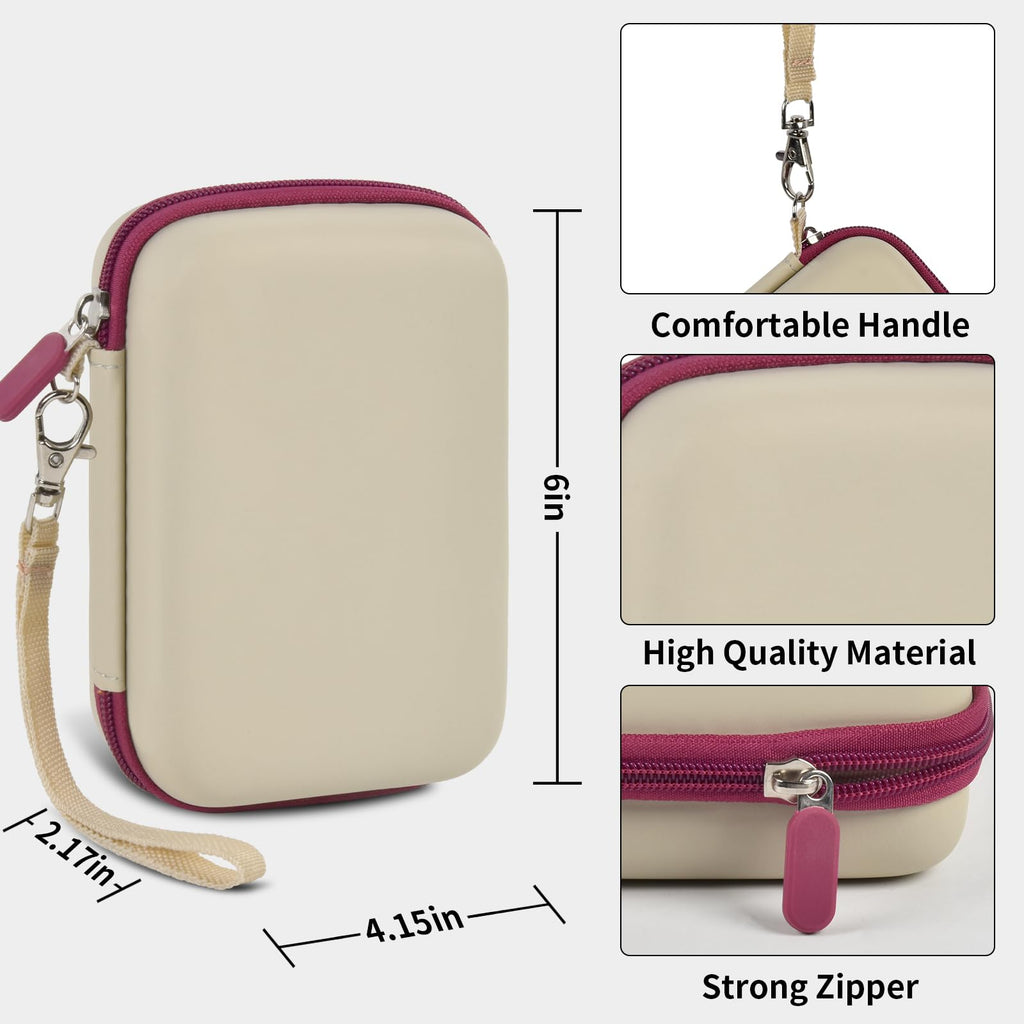 PAIYULE Travel Case for RG353V/RG353VS/R36S – Beige Handheld Console Carrying Bag