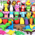 Palmatte 40-Mini Animal Erasers Set – Bulk Desk Pets, Classroom Rewards, and Party Favor Fillers