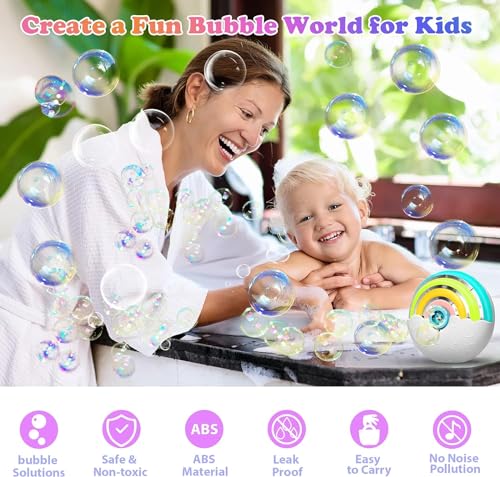 PANACARE Astronaut Bubble Machine: 20000+ Bubbles/Min, Rechargeable, DIY Stickers