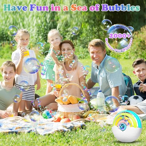 PANACARE Astronaut Bubble Machine: 20000+ Bubbles/Min, Rechargeable, DIY Stickers