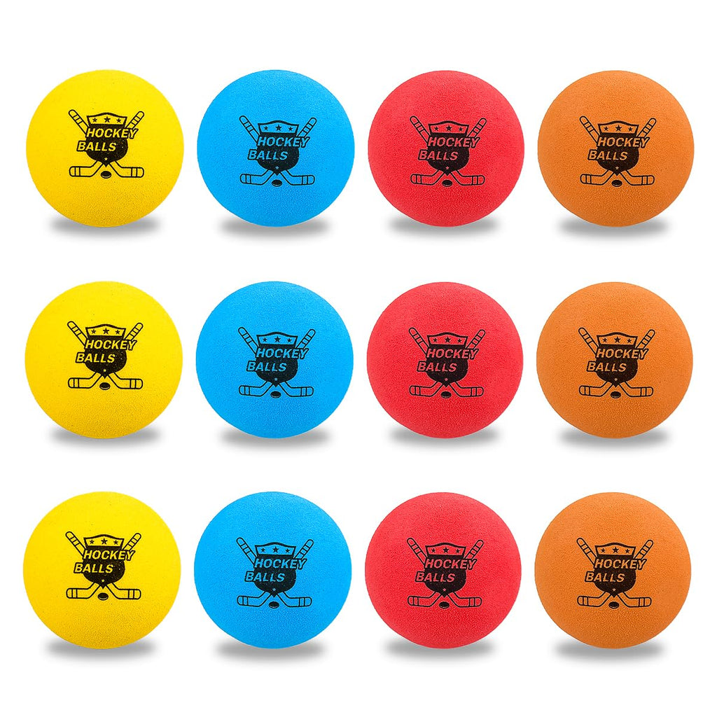 Pandahero 12-Pack Mini Knee Hockey Balls – Soft Foam Balls for Indoor Floor Hockey, Toddler & Kids Gift
