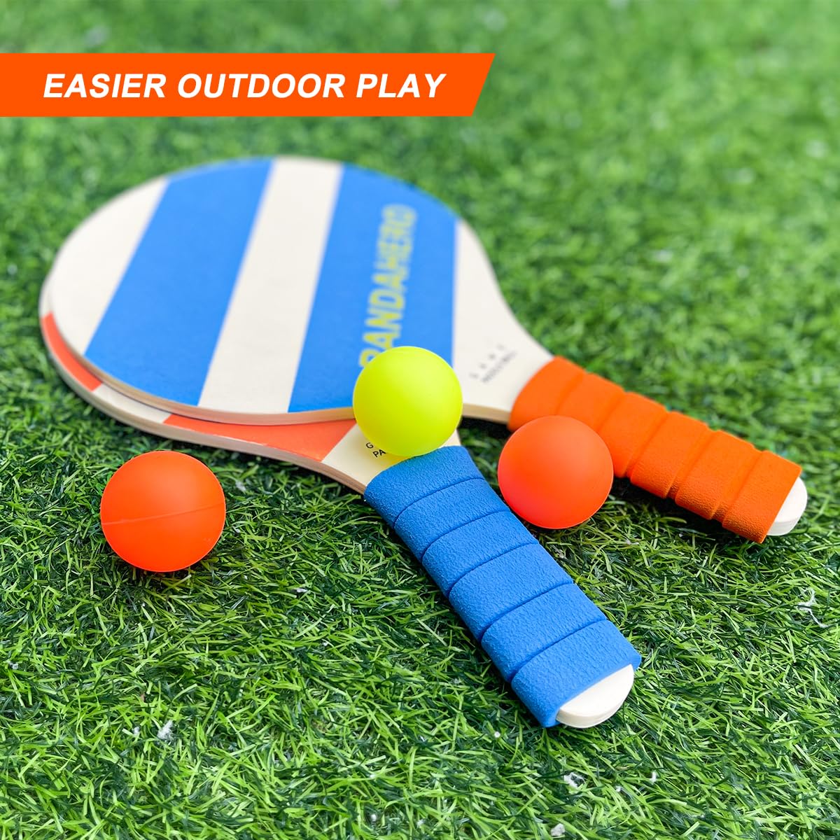 Pandahero Beach Paddle Ball Replacement Set - 12 High-Visibility Waterproof Balls for Smash Ball, Pro Kadima, and Outdoor Paddle Games