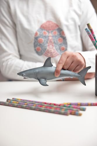 Papo Great White Shark Figurine – Hand-Painted Marine Life Collectible, 6.75 Inches