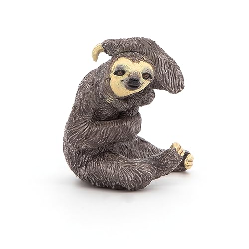 Papo Sloth Figure – Hand-Painted Plastic Animal Toy for Imaginative Play