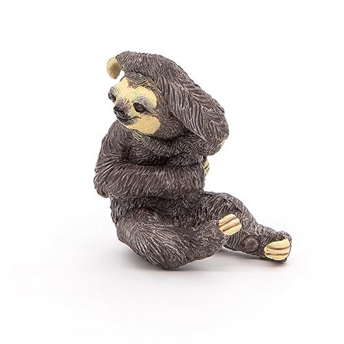Papo Sloth Figure – Hand-Painted Plastic Animal Toy for Imaginative Play