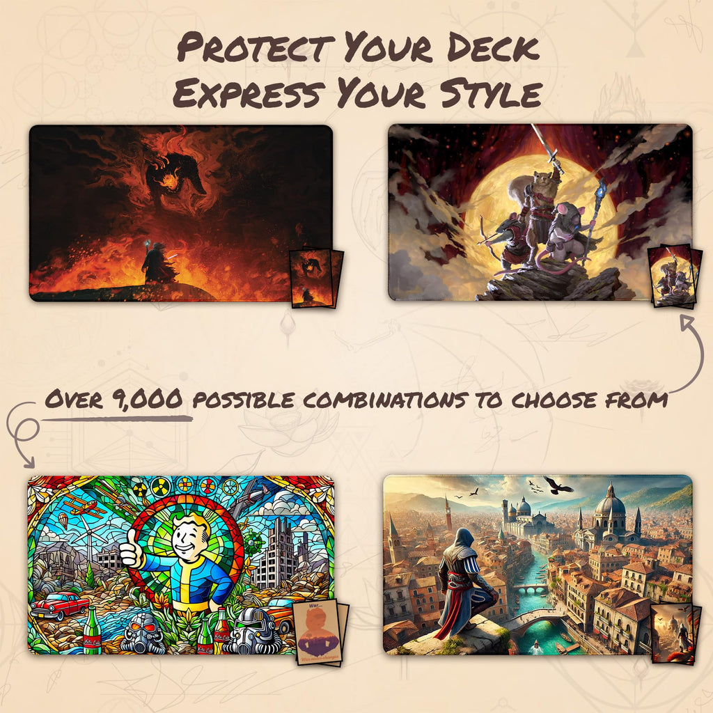 Paramint Hokusai Classic Standard Card Sleeves – 104 Smooth-Finish Sleeves for MTG and TCG