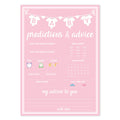 Party Hearty 50-Piece Pink Baby Shower Prediction & Advice Game Cards – Fun Activity for Girls