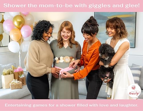 Party Hearty Pink Baby Shower Tummy Measure Game – 2 Rolls, 150 Feet Each, Fun Icebreaker Activity