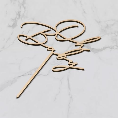 Party to Be Oh Baby Wood Cake Topper – Baby Shower & Gender Reveal Decoration (Design 03)